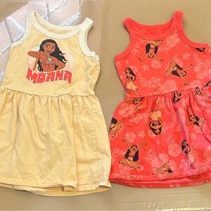 Disney Moana Kids Dresses in Cream and Red